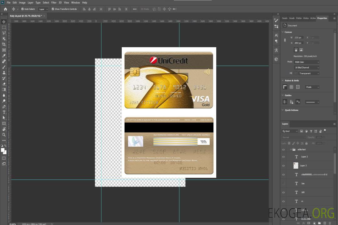 Carte Visa Gold de la Roumanie UniCredit Bank template Carte Visa Gold de la Roumanie UniCredit Bank template